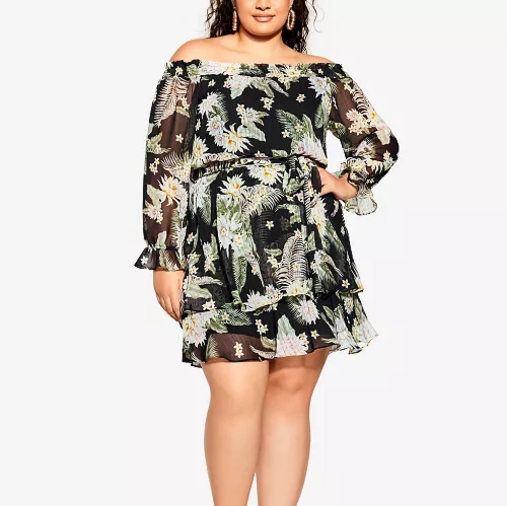 City Chic Tropicana dress 18 M
